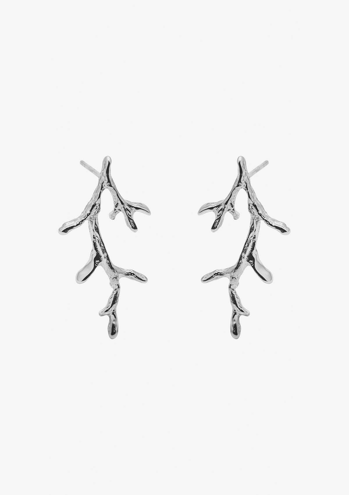 Pendientes medianos Branques de plata