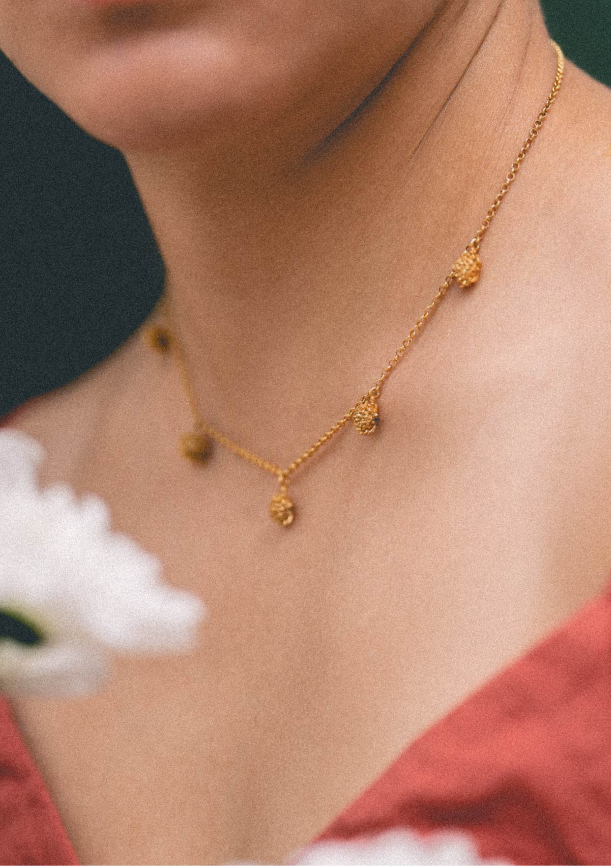 Gargantilla Amarant de plata con baño de oro amarillo