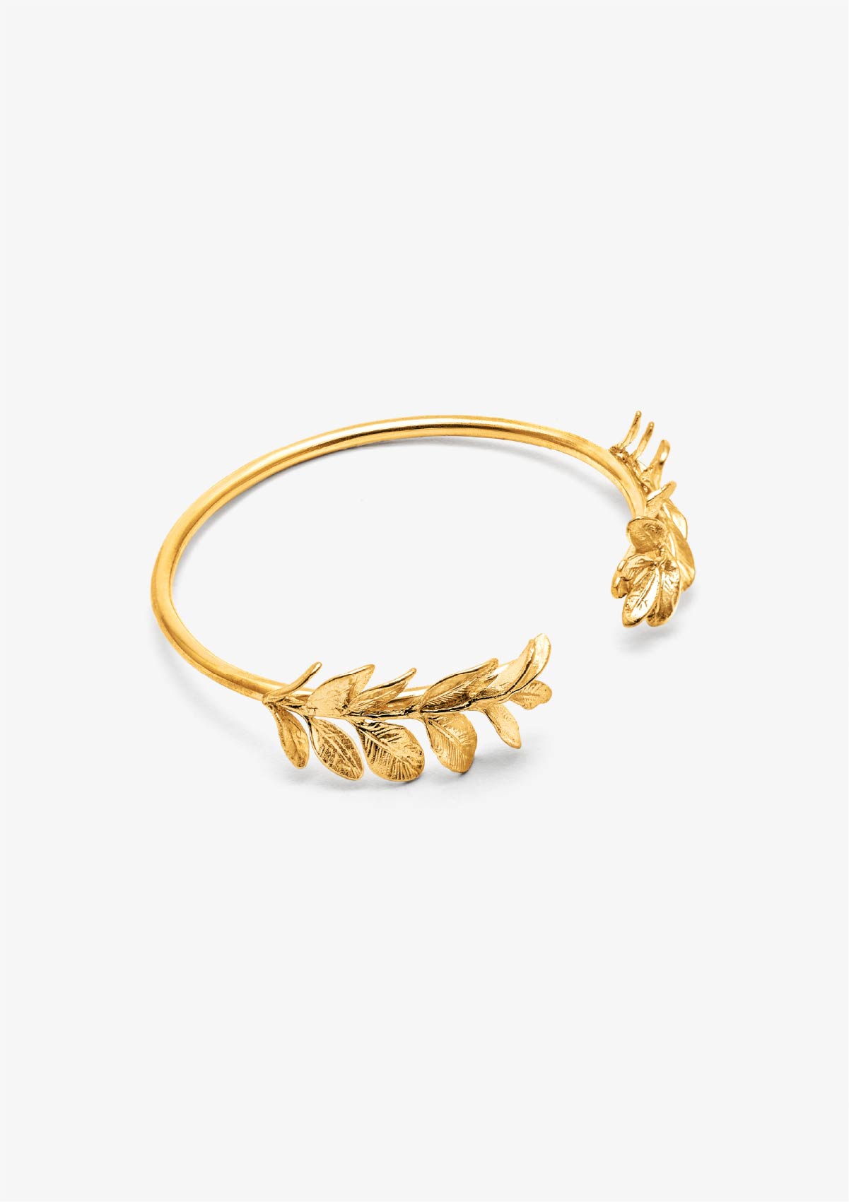 Brazalete Acàcia de plata con baño de oro amarillo