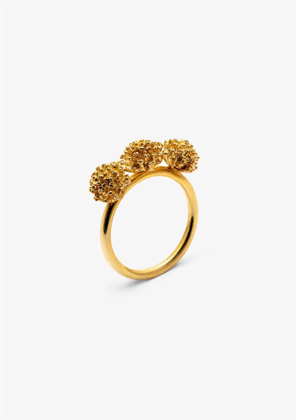 Anillo grande Amarant de plata con baño de oro amarillo