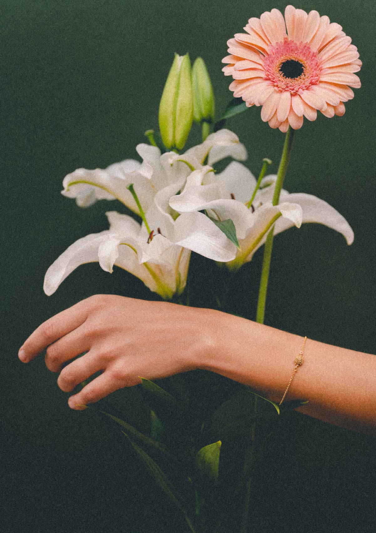 Pulsera pequeña Amarant de plata