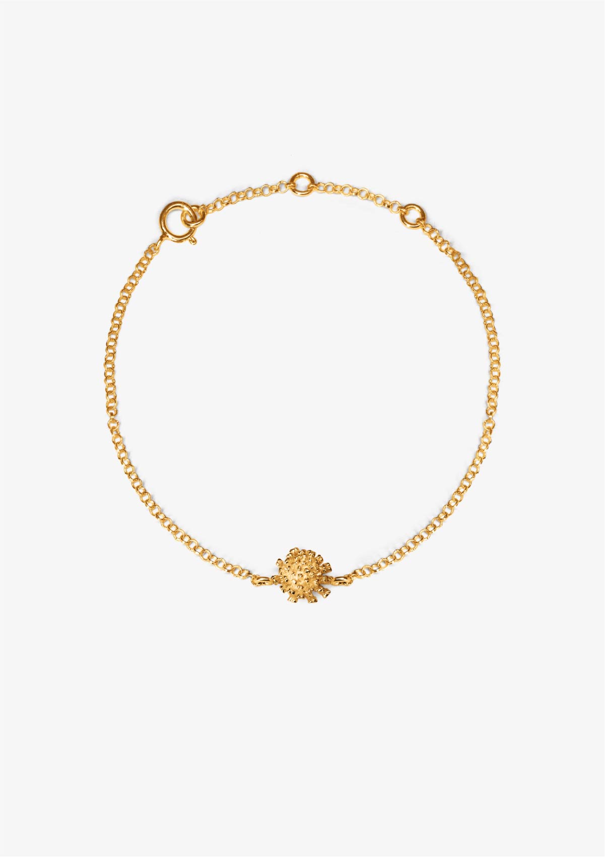 Pulsera pequeña Amarant de plata con baño de oro amarillo